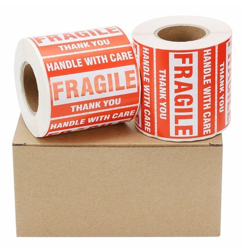 10000 2 x 3 Fragile Stickers Hand With Care Shipping Mailing Labels ( 20 Rolls ) - Imagen 5 de 5