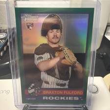 2025 Topps Heritage High Number BRAXTON FULFORD RC Chrome Green #’d /99 #635