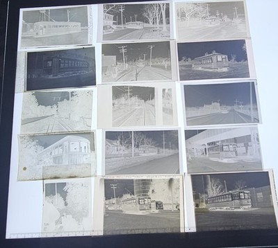 15 c1940s NEWPORT News + VIRGINIA 2.5x4 Orig Photo Negatives Transit Trolley RR
