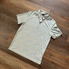 NWT Adidas Fairway JQ Polo Jacquard Print Semi Blue Burst Size M Golf Business