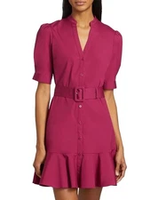 Veronica Beard Women's Molly Cotton-Blend Belted Minidress SIZE 10 NWT $448!