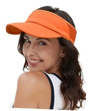 Sports Sun Visors Hat Women Men UV Protection,Summer Lightweight 1-orange