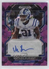 2023 Prizm Draft Picks 2022 Update Purple Ice 71/99 Mataeo Durant Auto 3hd