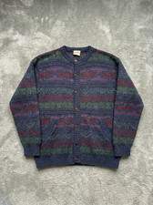 Vintage 80s 90s navy abstract Angelo Litrico Cardigan - Size M/L