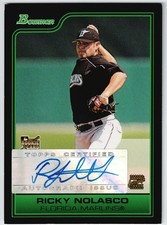2006 Bowman Ricky Nolasco Rookie RC Autograph #230 Florida Marlins