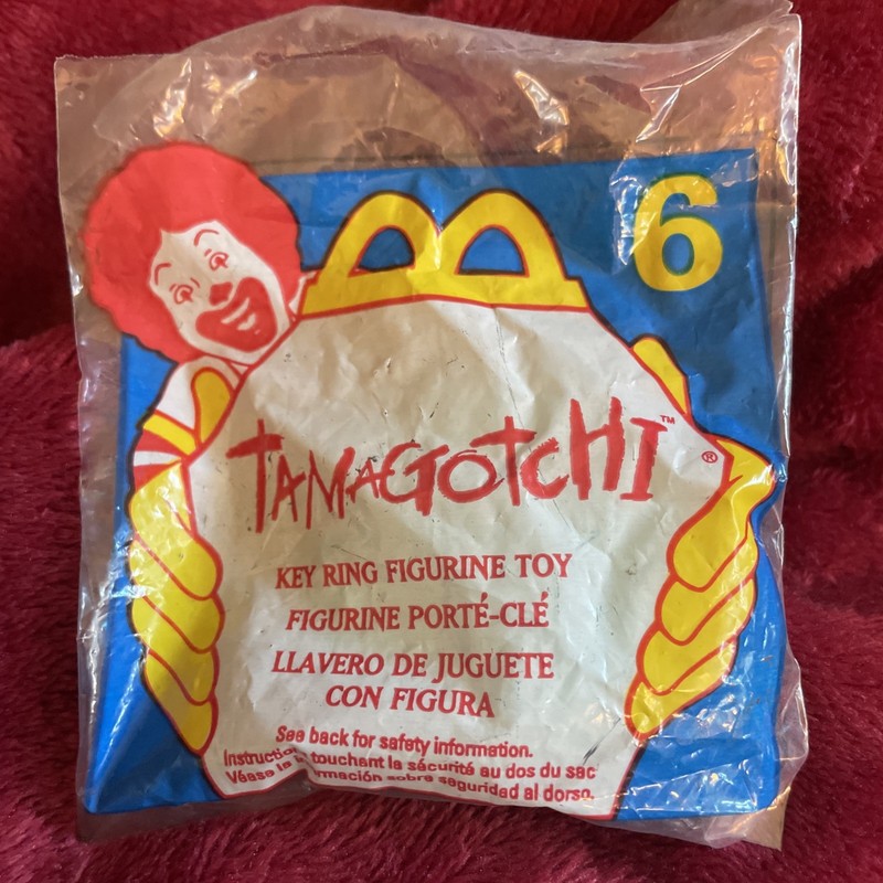 New Sealed 1998 Tamagotchi McDonalds Happy Meal Toy Keychain #6 