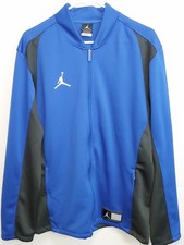 Jordan Dri-FIT Blue Black Track Jacket Men's L Full Zip Pockets lightweight NWOT