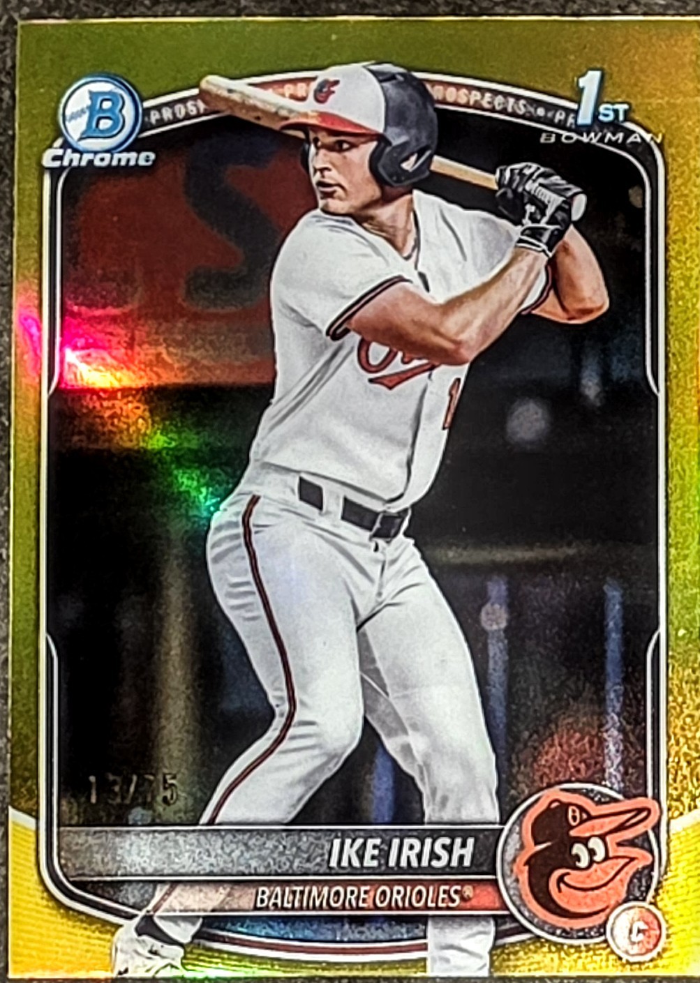 2025 Bowman Chrome Draft Sapphire Edition - Ike Irish #BDC-16 Yellow /75 (RC)
