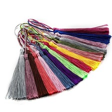 10-30pcs 70mm Hanging Rope Silk Tassel Fringe for Diy Key Chain Earring Hooks Pe