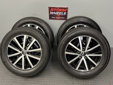4 x 17" GENUINE VW TRANSPORTER KOMBI CARAVELLE T32 T6 T5 ALLOYS WHEELS TYRES