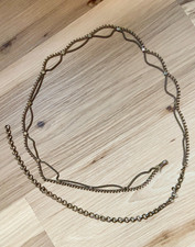 Vintage Silver Metal Chain Belt Boho Hippie Festival Belly Dancing 43" Long