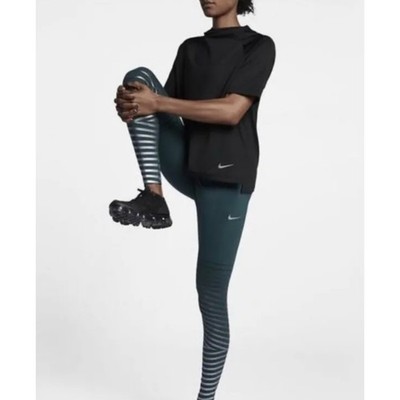 NIKE Green Epic Lux Yoga Leggings Elastic Waist Pull On Performance Sz M Medium