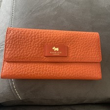 Radley London Travel Passport Ticket Holder Wallet. Orange 