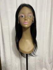 26 Inch 13x4 HD Lace Front Wig Human Hair Straight Glue-less  Pre-Plucked Black