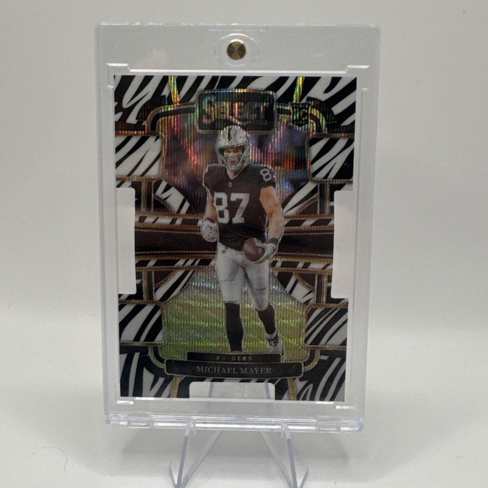 2023 Panini Select - Concourse Michael Mayer #57 Zebra Prizm Die-Cut (RC)