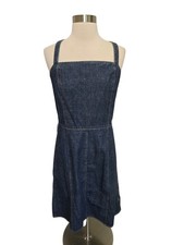 Calvin Klein Womens Denim Dress Size Medium Cross Back Straps