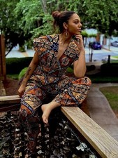 Unique African Print Jumpsuit 11-14