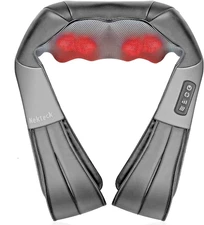 Nekteck Shiatsu Neck & Back Massager with Soothing Heat Electric Deep Tissue