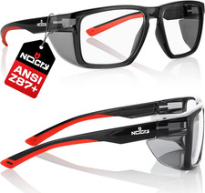 ANSI Z87.1 Clear Safety Glasses with Side Shields Durable anti Fog