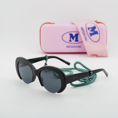 M Missoni MMI 0071/S 0807 IR Black/Grey 52-20-140 Sunglasses New Authentic