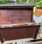 Antique 1900 Tramp/Folk Art Wooden Spice Trinket Box Carved 3 Drawer Painted — photo 9