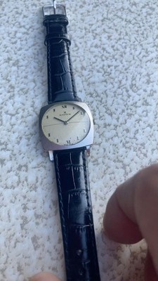 EDOX Authentic Vintage 1950s Mechanical Hand Wind Square Dress Watch 17 Jewel