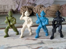 1950s Ajax Archer Spacemen Set of 4 Damaged Used