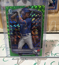 Topps 2024 Bowman Chrome Prospects Arjun Nimmala Green /99 #BCP-228 Jays
