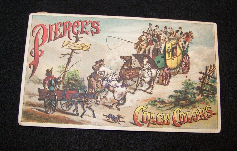 Vintage Colorful Card Advertising Cans of Paint Per LB. Starting at 30 Cent