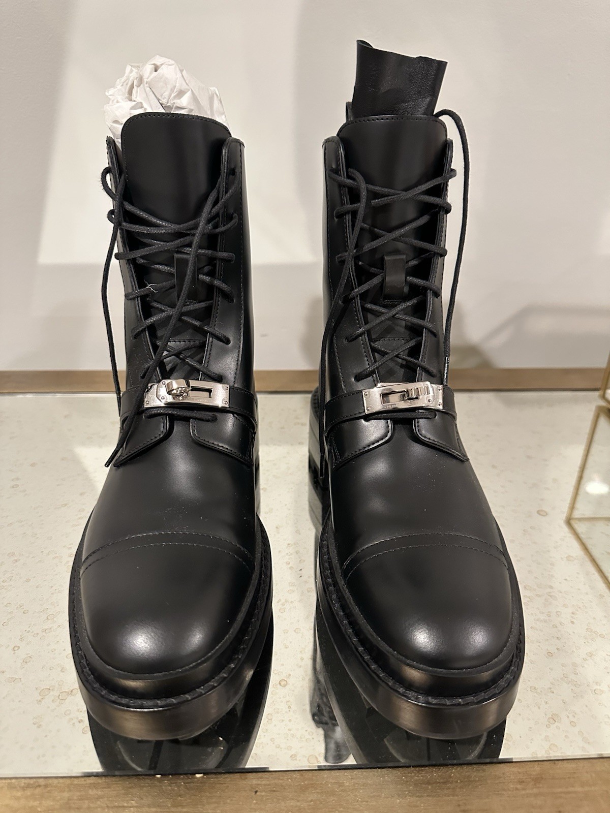 Hermes Noir Funk Ankle Boot—-Size 37.5