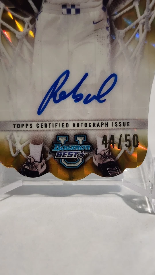 2023-24 Bowman Best U Rob Dillingham U Buckets Die Cut Auto Geometric Gold 44/50 - Image 4 of 4