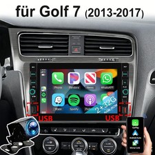 DAB+ Carplay Android 15 Autoradio GPS Navi RDS BT Für VW Golf 7 VII MK7 2013-17