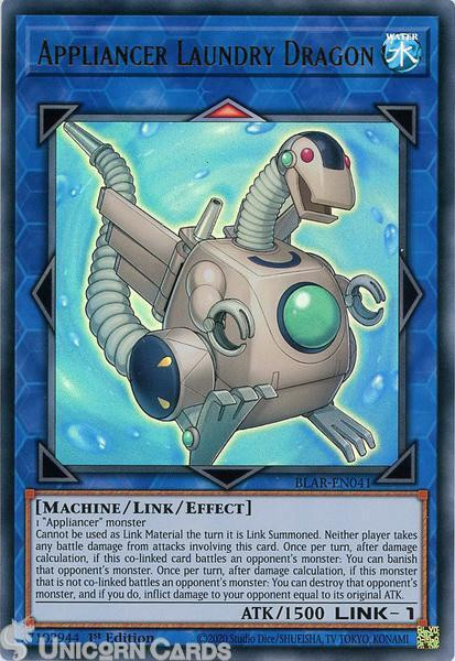 BLAR-EN041 Appliancer Laundry Dragon Ultra Rare 1st Edition Mint YuGiOh Card