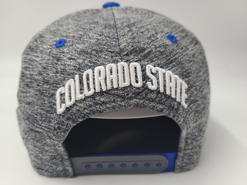 Colorado State University Rams State Flag Zephyr Snapback Hat Cap NCAA Heather - Picture 7 of 11