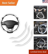 3pcs Carbon Fiber Anti-skid Steering Wheel Cover Waterproof Segmented Butt...