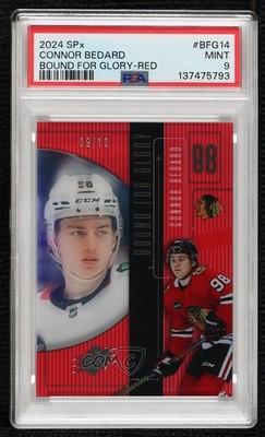 2024-25 SPx Bound for Glory Red 9/10 Connor Bedard #BFG-14 PSA 9 MINT mp7