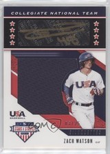 2019 USA Baseball Stars & Stripes Black Gold Jerseys 3/25 Zach Watson Auto xb2