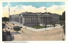 Washington D. C. United States Treasury Bird s Eye View Vintage Postcard