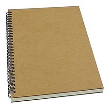 Spiral Notebook/Spiral Journal Lined, B5 Hard Kraft Cover Wire 1 Pack-Brown