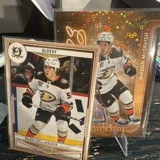 24/25 Upper Deck Mason McTavish Dazzlers Orange Olen Zellweger Glossy  Ducks 