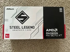 ASRock AMD Radeon RX 9070 XT Steel Legend 16GB GDDR6 GPU