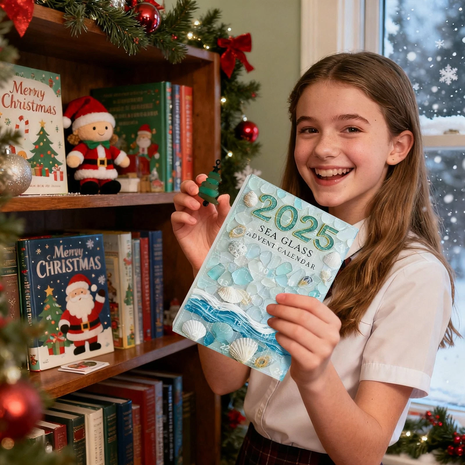 Christmas Tree Countdown Sea Glass Advent Calendar – 24 Days 3D Blind Boxes