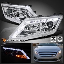 Fits 2010-2012 Ford Fusion Led Strip Projector Headlight Head Lamps Leftright
