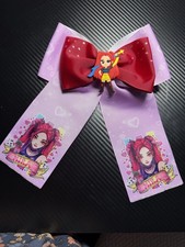 Girls MIRA Purple & Red Glitter Ribbon Hair B...