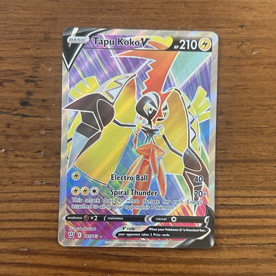 Pokémon TCG Tapu Koko V Battle Styles Holo 210 HP Basic 147/163 English