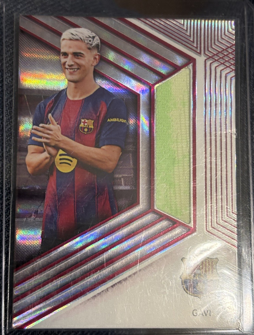 2025 Future Gavi Barcelona Platinum Match Worn Game Relic 01/09