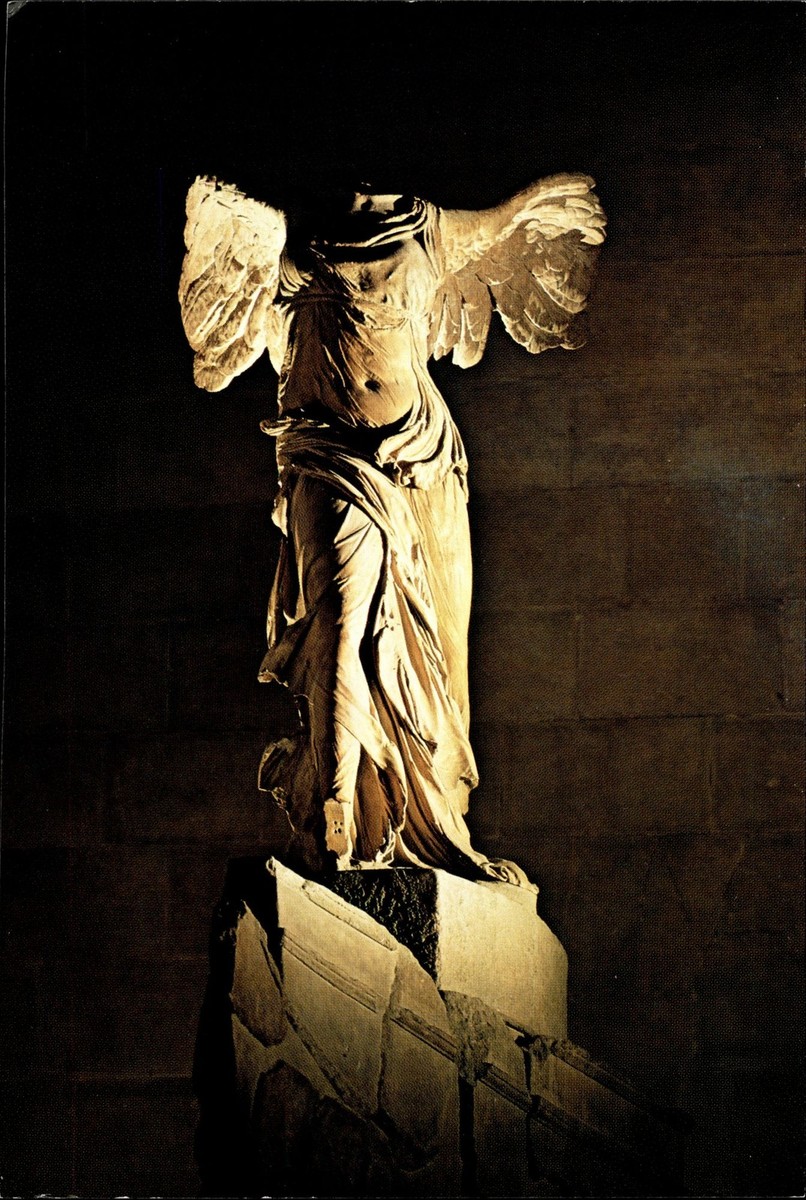 1974 Winged Victory of Samothrace Nike Statue Louvre Museum Paris