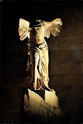 1974 Winged Victory of Samothrace Nike Statue Louvre Museum Paris
