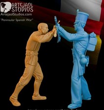  1:16 scale Napoleonic French vs Spanish male unpainted High Detail diorama