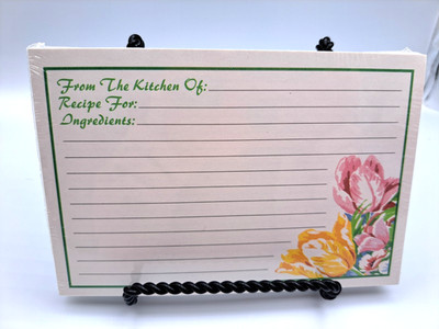 C. R. Gibson Vintage Recipe Cards 40 Count 4x6 Flower Box Festival New Sealed